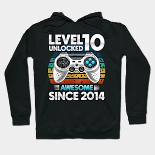 10 yr BDay Son Boy Gamer 10th 10 Year Old Birthday Hoodie